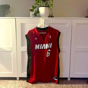 Adult LARGE Lebron James Miami Heat NBA Jersey
